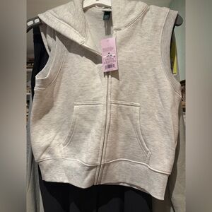 Wild Fable Light Gray Hooded Vest